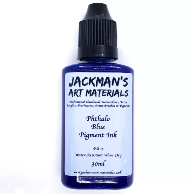 Phthalo Blue Drawing Ink (Water Resistant) 30ml - Jackman’s Art Materials