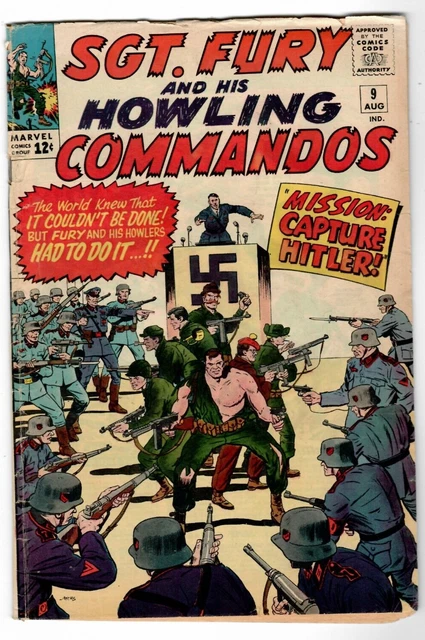 SGT. FURY And His HOWLING COMMANDOS #9 Marvel Comics Aug. 1964, Good/Very Good