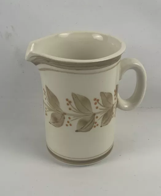 Vintage Jersey Pottery Leaf Pattern Milk Jug Good Condition