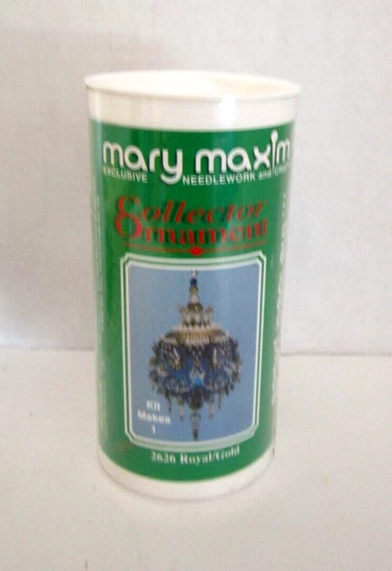 Kit de adorno de bola real azul/dorada con cuentas/lentejuelas de Navidad Mary Maxim #2626