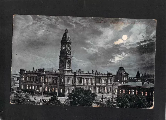 A5438 Australia SA Adelaide Post Office pU vintage postcard