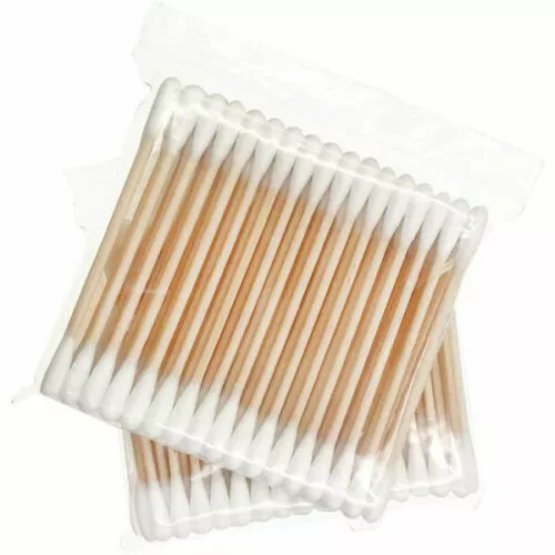 600 Bamboo Cotton Buds Biodegradable Eco Friendly Wooden Organic Ear bud Swabs