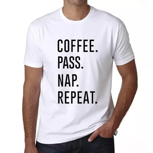 ULTRABASIC Homme Tee-Shirt Café Sieste Répétition Coffee Pass Nap Repeat