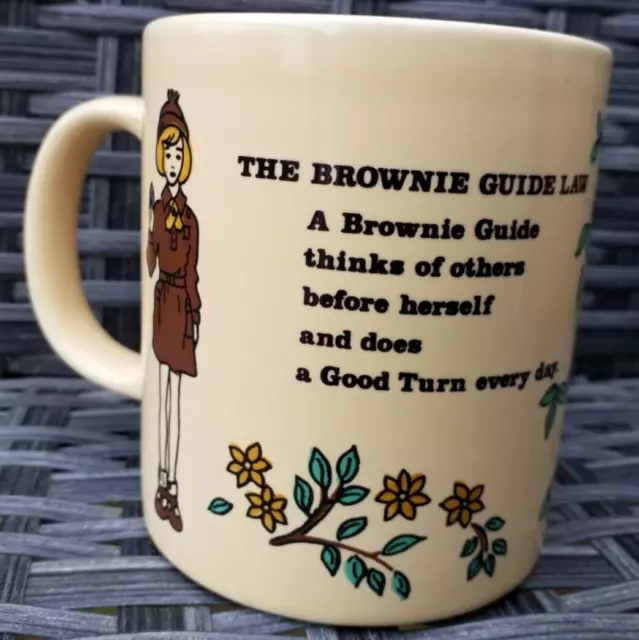 Brownies Mug The Brownie Guide Law Coloroll Vintage 80s 2