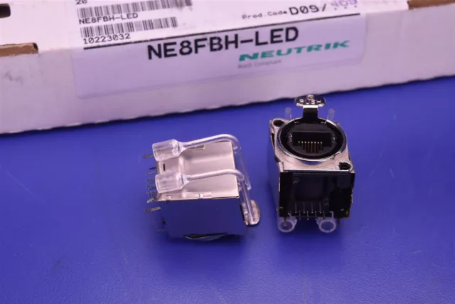 2 connecteurs modulaires / connecteurs Ethernet Neutrik RJ45 NE8FBH-LED EtherCON 2