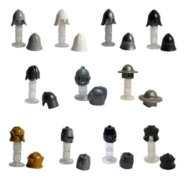 Casque Médiéval LEGO - Couleurs Multiples Casque de Chevalier pour Minifigure