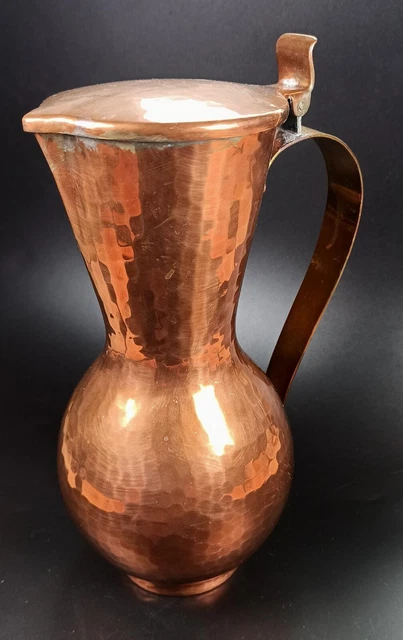 Zint Kanne aus Kupfer mit Deckel - Handarbeit