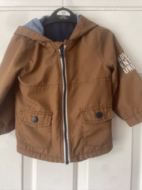 Nutmeg Brown Waterproof Jacket 12/18 Months Excellent Condition