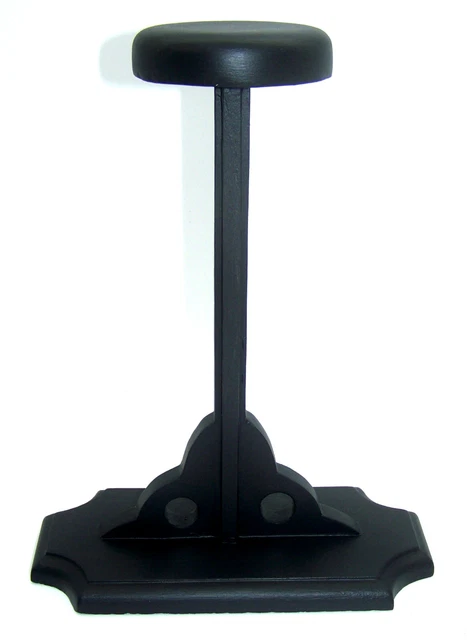PORTE CHAPEAU/ Présentoir/ Support  en Bois  Noir hauteur 30 cm
