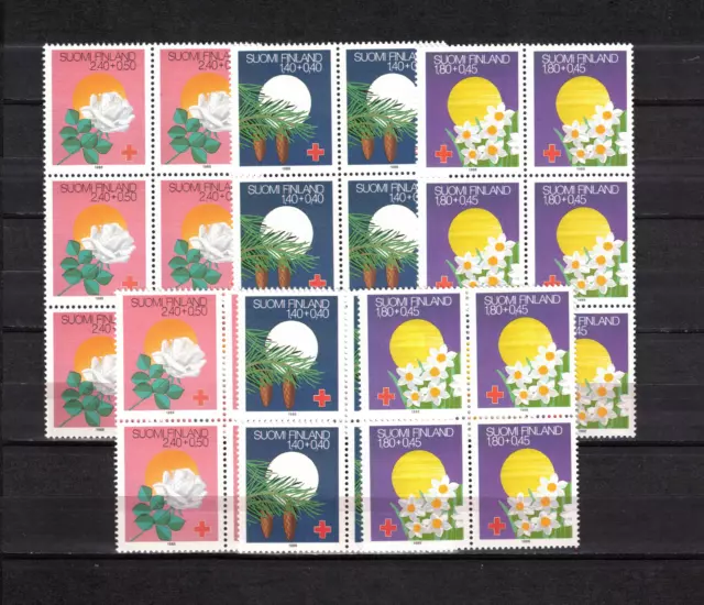 S41008 Dealer Stock Finland 1988 MNH Red Cross 3v X 10 Sets