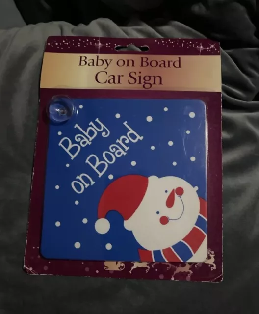 Baby an Bord Weihnachten Weihnachten Schneemann Autoschild (MyBabyOnBoard)