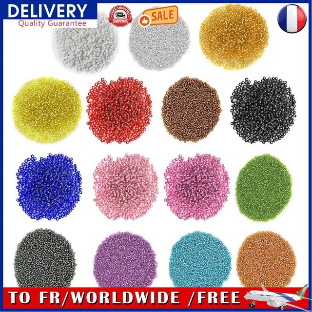 1200pcs/Pack 2mm Charm Mini Beads DIY Bracelet Necklace for Jewelry Making Craft