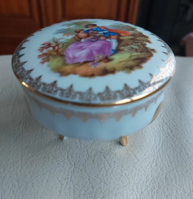 PETITE BOITE PORCELAINE CHINE CANTON 19°s CERAMIQUE ART ASIE ANCIEN DECO
