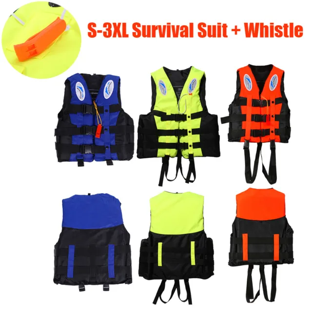 Adult Kid Life Jacket Inflatable Vest Boating Fishing Kayak Swimming Safety