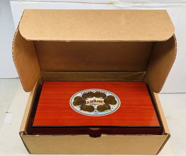 H.UPMANN  NEW IN BOX 160th ANNIVERSARY HAND MADE SOLID WOOD  CIGAR BOX HUMIDOR