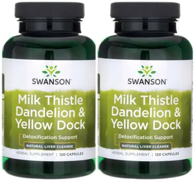 240 Caps Swanson Milk Thistle, Dandelion, Yellow Dock, Beet Root Detoxify Liver