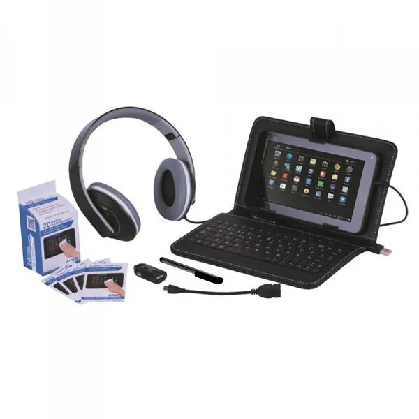 Laser 6In1 Case/Stylus/Headset Starter Bundle Accessories Pack For 7 Inch Tablet