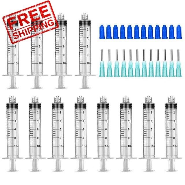 Blunt Tip Food Syringe with Needle - Resin Refilling Glue Lube Liquid 10ML