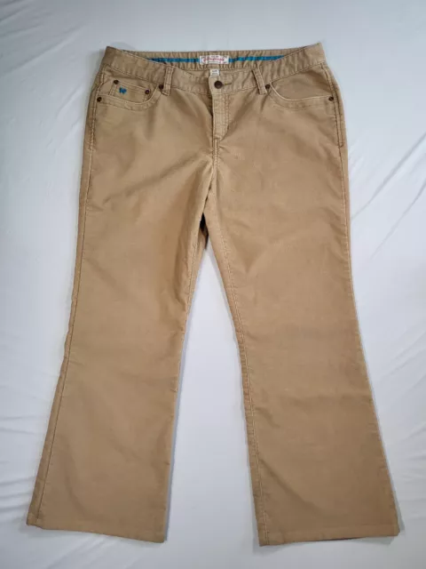 Aeropostale Corduroy Pants Womens Size 13/14 Flare Midrise Light Brown 36X28