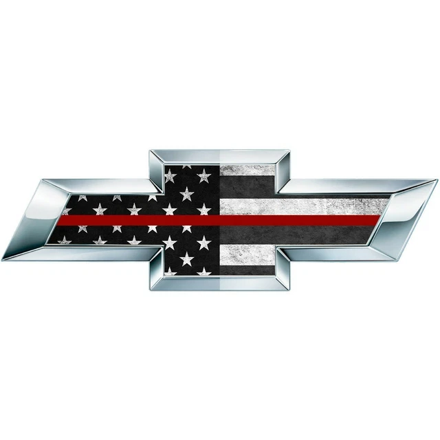 CJ 2 Thin Red BW Bandiera americana Silverado US Universal Chevy Vinyl...