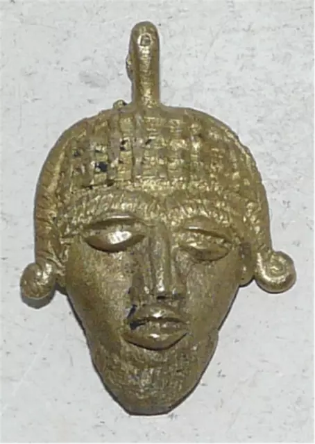 Afrique Pendentif En Forme De Masque En Bronze §6