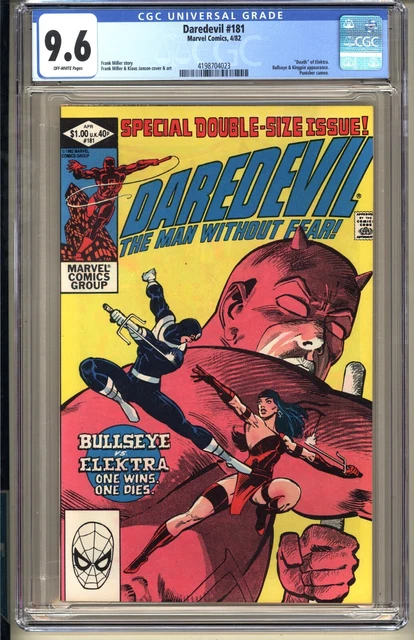 DAREDEVIL #181  CGC 9.6 OW NM+  Marvel 1982 Frank Miller Death Elektra Bullseye
