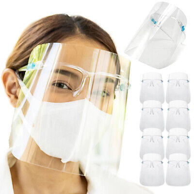 Face Shield Guard Mask Safety Protection With Glasses Reusable Anti Fog Masks