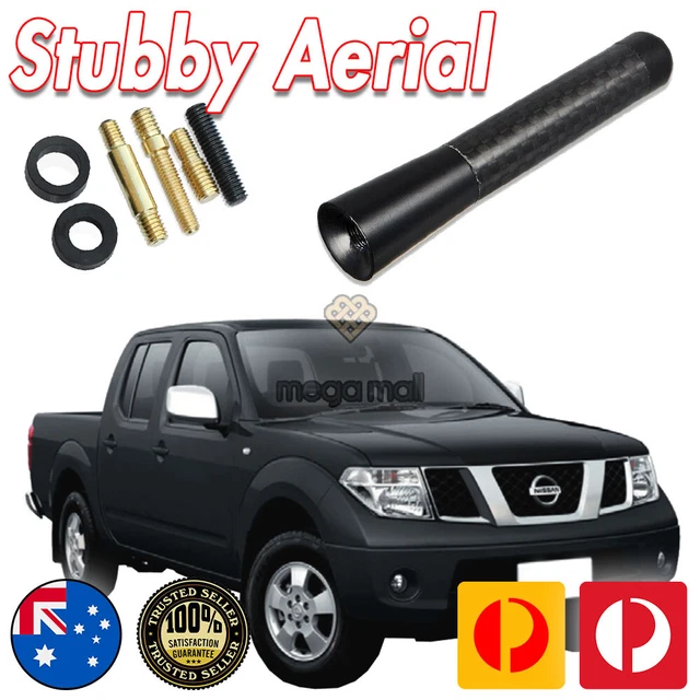 Black Carbon Fiber Antenna Aerial Stubby Bee Sting for Nissan Navara D40 D23 8CM