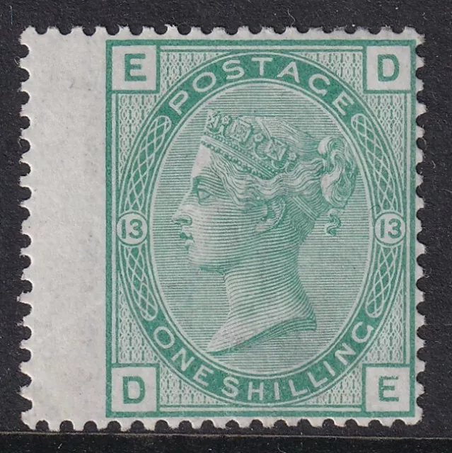 QV GB SG150 1/- Green Plate 13  - mounted mint