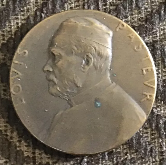 Louis Pasteur,Rare Antique,Bronze Medal.35 Mm,28.8 Gr.dated 1888.