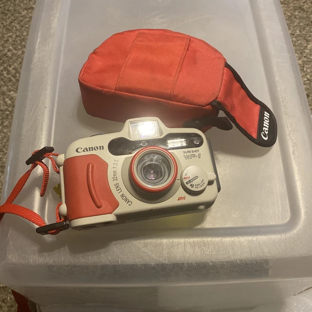 Waterproof Canon Sure Shot WP-1 35mm Point & Shoot Film Camera w Strap & Case Waterproof Canon Sure Shot WP-1 35mm Point & Shoot Film Camera w Strap & Case