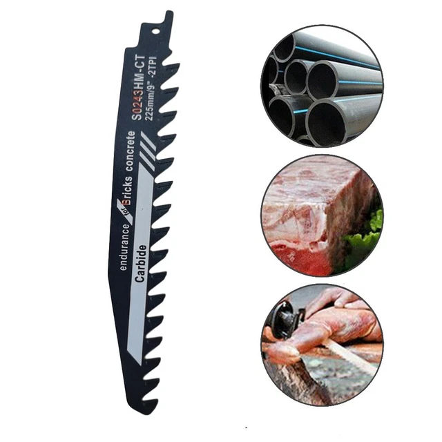 Outils de coupe maçonnerie démolition noire réciproque 225 mm briques légèr