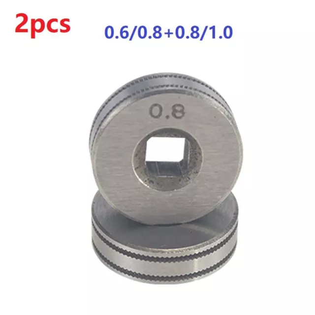 2x Mig Welder Wire Feed Drive Roller Roll Parts For Wire Feeder 0.6-0.8/0.8-1.0