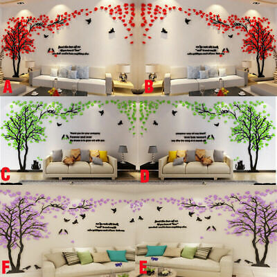 3D Flower Tree Home Room Art Decor DIY Wall Sticker Removable Decal Vinyl Mural