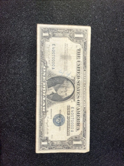 1957 A One Dollar Silver Certificates Consecutive Serial  Rare 40070000 = 11!!!!