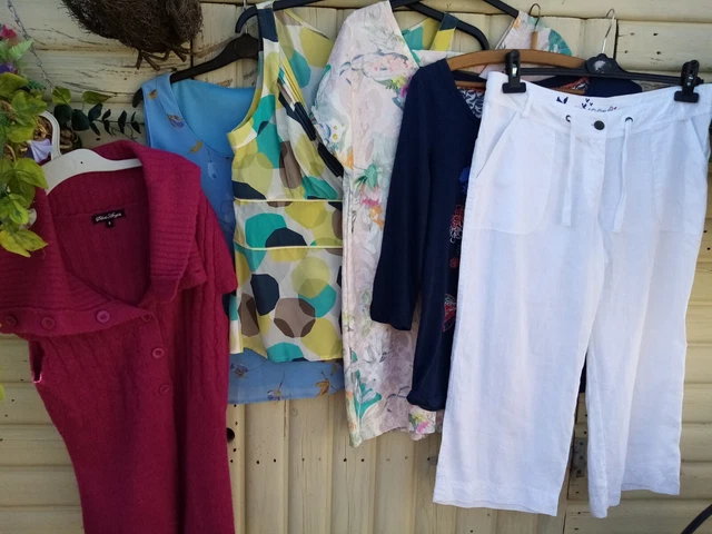 Ladies Clothes Job Lot  Bundle x1 Pants x5 Tops Size see description