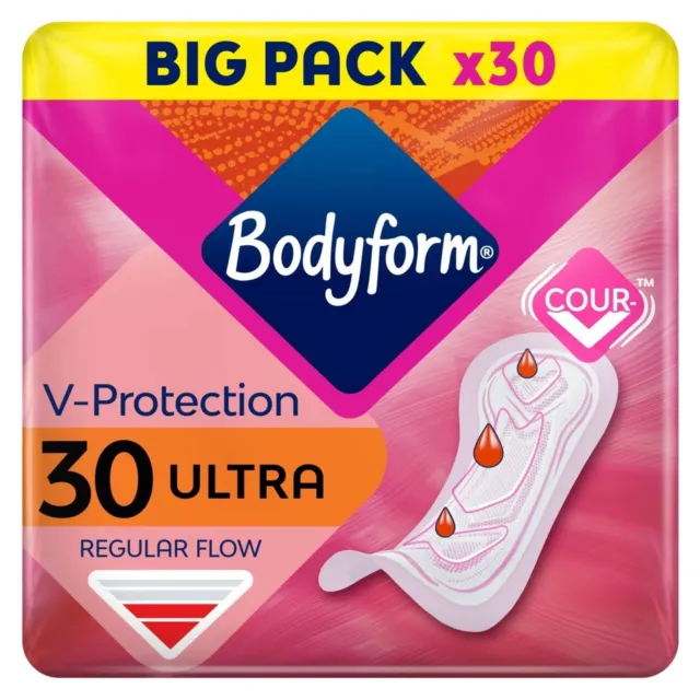 Bodyform Ultra Normal Regular Sanitary Towels Pads BIG PACK 30