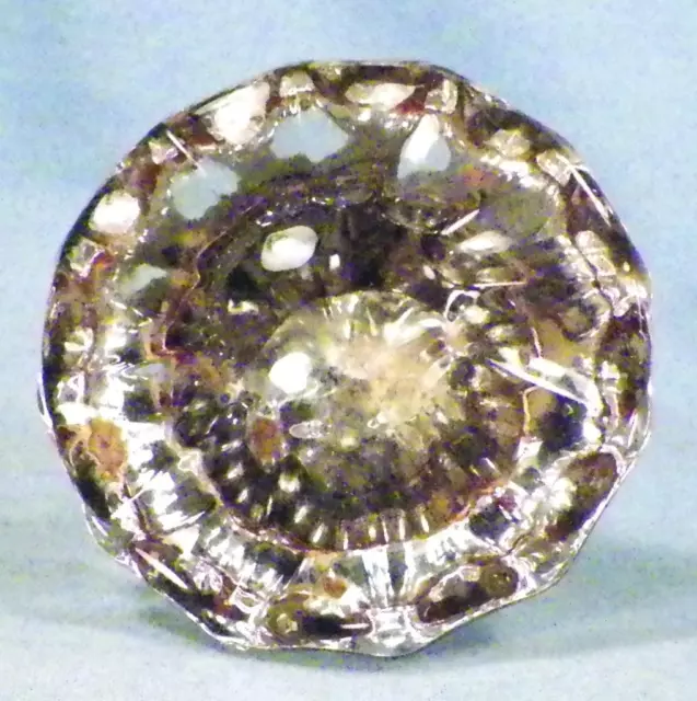 1 Antique Crystal Door Knob Star Flutes Victorian Architectural Salvage #6
