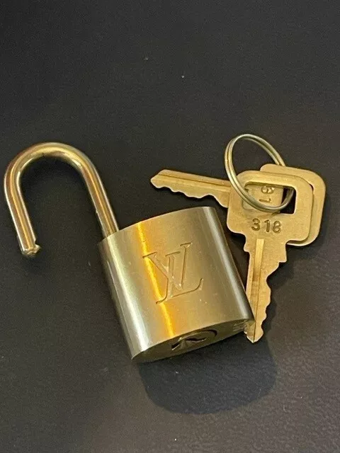 Louis Vuitton two padlocks and KEYs #318 and 338 lock brass #10574