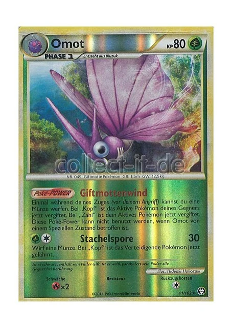 Pokemon Heartgold Soulsilver - Triumph 11/102 - Omot - Reverse Holo Deutsch