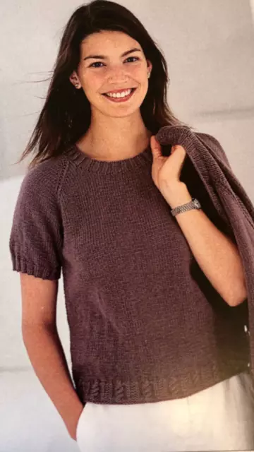 KNITTING PATTERN WOMENS LADIES EASY KNIT CARDIGAN & JUMPER DK Patt 32 - 54"- 70A 2