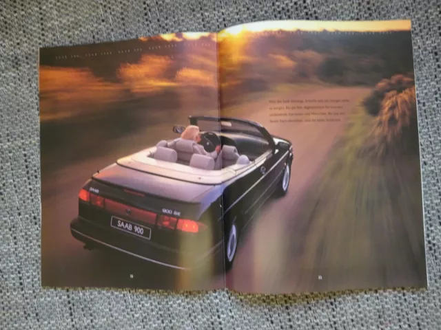 Saab 900 9000 Prospekt Brochure 1995 1996 Deutsch German