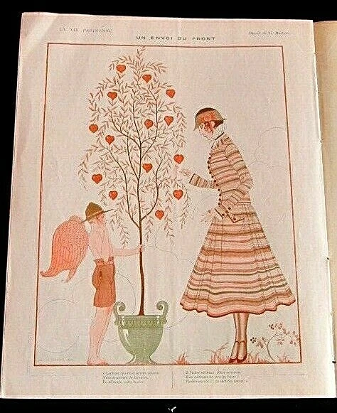 George Barbier One Postage The Front Edition Original Life Parisienne 1916 WW1