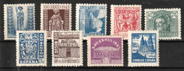 España edi nº961/69.Completa.Sellos nuevos MNH.Sellos con goma.Uno firmado.1943.