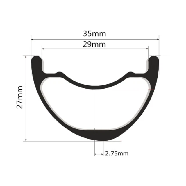 1Pair MTB 27.5ER Bike Carbon Rim Hookless Bicycle Rims 24/28/32 Holes Tubeless