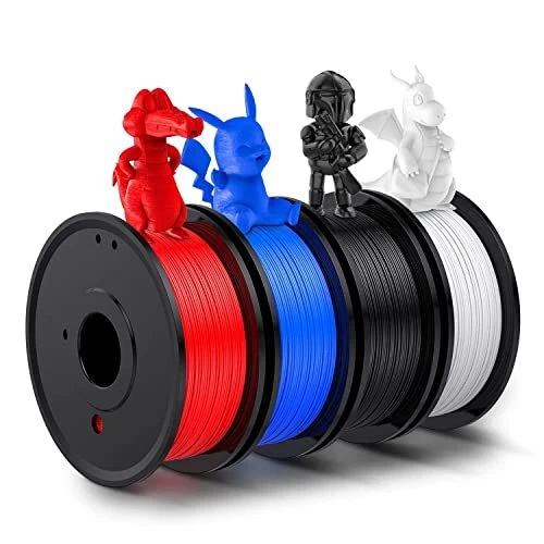 PLA 3D Printer Filament, 1.75mm 3D Printing Consumables Bundle 1KG/2.2lb, 0.2...
