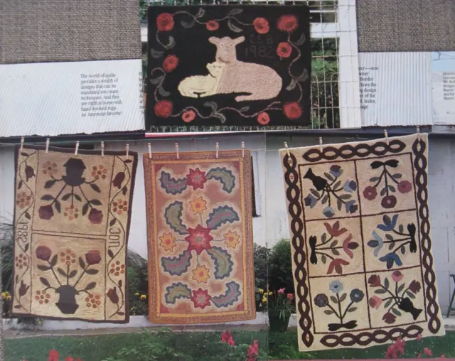 4 patrones de enganche de alfombra vintage de la revista McCall's, deben ampliarse.