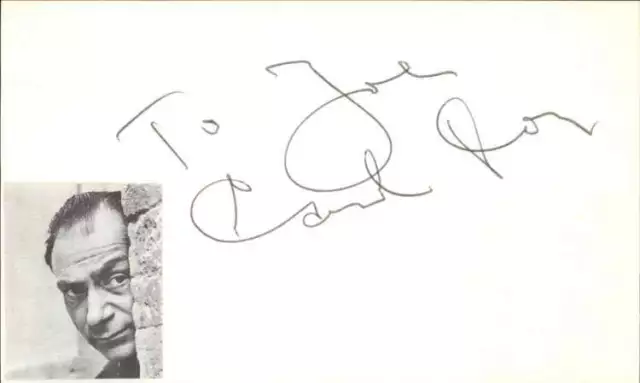 Carl Don D.2001 Actor Signed 3" x 5" Index Card