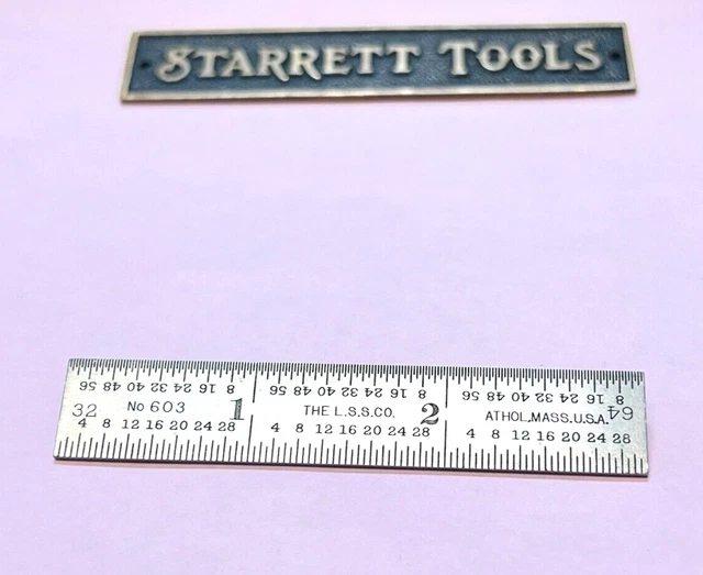 STARRETT No. 603R  3 Inch Long Tempered Steel Rule with Inch & End Graduation.