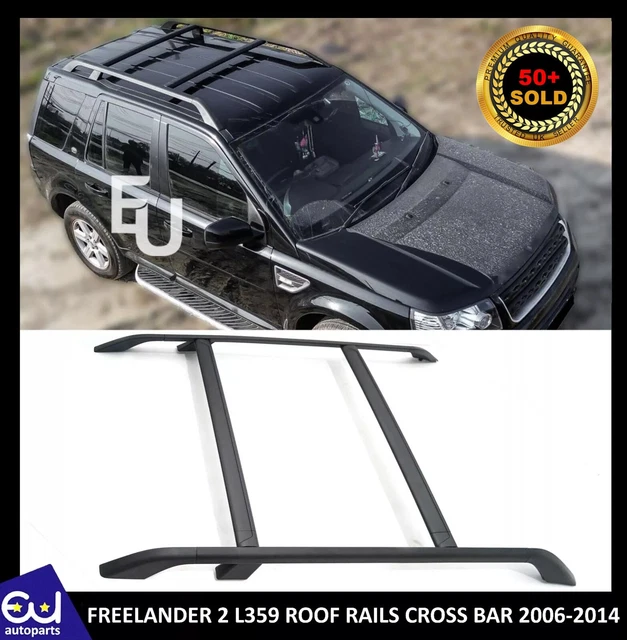 FOR LAND ROVER Freelander 2 L359 Roof Rails Cross Bar Rack Black 4 Pcs ...
